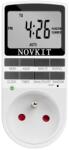 Novkit Temporizator electric digital cu 10 programe, NOVKIT, mod anti-furt, 230V, 16A, alb , priza Franta