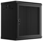 Lanberg rack cabinet 19" wall-mount 12U/600x450 with perforated door black (flat pack) (WF01-6412-23B) - TechnoGear