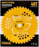ROTOR Disc motocoasă Premium 40T cu VIDIA și aripioare 255×25, 4×1, 5 mm ROTOR (17529)