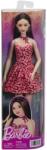 Mattel Barbie Fashionistas Papusa Barbie Bruneta cu Rochie Leopard Roz (MTJJN59) Papusa Barbie
