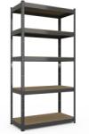 Apolcod Fekete fém polcrendszer ECONOMY 180x90x45 (5 polcos)
