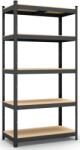 Apolcod Fekete fém polcrendszer ECONOMY 150x70x30 (5 polcos)