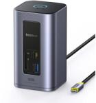 Baseus Docking station Baseus Nomos NU1 Air, 100 W, USB-C 100 W PD, USB-A 2.0/3.0, SD, TF (Gri) (B00568103813-00)