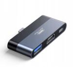 REMAX Elosztó Hdmi/usb/usb-c 4K RP-U15 Alumínium Dokkoló Állomás Gyors (RP-U15)