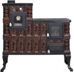 eSemineu Terracotta stove, Brown Boot Type 10kW left