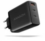 AXAGON ACU-DPQ100 Network Battery Charger, GaN 100W, 3x port (USB-A + dual USB-C) PD3.0/QC4+/PPS/Apple, black