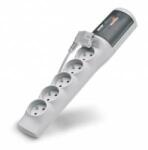 HSK Data Удължител Acar, 5 гнезда, С ключ, 1, 5 м, 230V, Сив, Червен