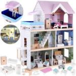 Jokomisiada Wooden dollhouse with a swimming pool, an elevator ZA4835