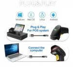 Qoltec Barcode Reader Qoltec Laser 1D Barcode Reader | USB | Black