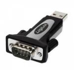 LogiLink USB 2.0 adapter, USB-A/M to DB9 (RS232)/M, black/grey AU0034, USB, RS232, Male