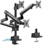 Maclean Desktop holder for 3 monitors Maclean MC-811 17-27 3x7kg vesa 75x75 and 100x100 2x USB 3.0