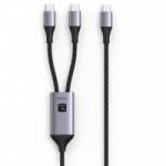 Techly Double USB-C Cable 100W 2x USB-C for Fast Charging PD QC PPS