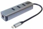 PremiumCord Adapter USB-C to Gigabit 10/100/1000Mbps + 3x USB3.2 connector