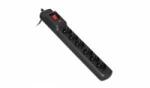 Activejet Удължител, Activejet, 6gn/5m/cz, 10A, 2300W, 5 m, черен