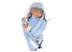 LEAN Toys Baby Doll 46 cm Blue Dummy Star Blanket