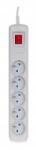 Activejet anti-surge power strip 5 sockets 5 m white