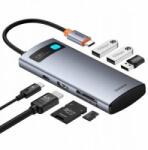 Baseus Hub USB-C Baseus Metal Gleam 7w1 HDMI 4K 60Hz / 3x USB 3.0 / USB-C PD / SD / microSD - gray