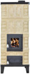 eSemineu Terracotta stove Cream/Rustic 4R with hob 7kW
