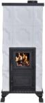 eSemineu Premium Morano White 4R Terracotta Stove with Glass Door 8kW