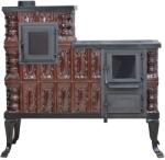 eSemineu Premium Terracotta Brown boot type with glass door 10kW left