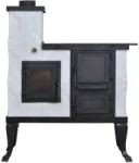 eSemineu Terracotta stove Small Boot White Premium white on wood 8kW left