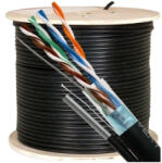  Cablu FTP 8x0.52 cu sufa pentru exterior, rola 305m, culoare neagra - OEM TSY-FTP5E-MESS (TSY-FTP5E-MESS)