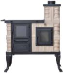 eSemineu Premium Terracotta stove Small Boot White/Rustic 8kW right