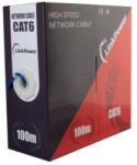LinkPower Cablu UTP CAT6 100m cupru pur, albastru, ideal retele gigabit - LinkPower LINK-UTP-CAT6-100 (LINK-UTP-CAT6-100)
