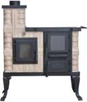 eSemineu Premium Terracotta stove Small Boot White/Rustic 8kW left