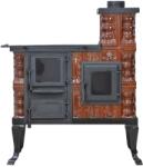 eSemineu Terracotta Premium small boot Brown/Natural with glass door 8kW right