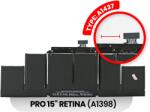 Apple Baterie Laptop A1398 MacBook Pro Retina 15-inch 2013 Apple A1417 OEM Premium