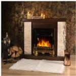 Art Flame Galileo gold & Rock 980x883x300 mm brown