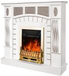 Art Flame Galileo gold & Amsterdam 1150x1100x300 mm white