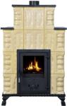 eSemineu Premium Terracotta stove Lucifer CremRustic 4 rows 12 kW