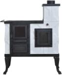 eSemineu Terracotta stove Small Boot White Premium 8kW right