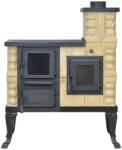 eSemineu Terracotta Premium small boot Cream/Rustic with glass door 8kW right