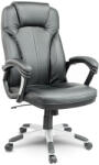 Sofotel Irodai szék, Sofotel EG-222, fekete, 47-57 cm ülésmagasság, műbőr kárpitozás, hintamechanika, gumírozott kerekek (TE2220)