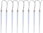 Magic home Fényfüggöny, MagicHome Vianoce Icicle, 288 LED, 350 cm, hidegfehér, 8 jégcsappal, vízesés hatás, 230 V, 50 Hz, kültéri, átlátszó kábel (TC8091132)