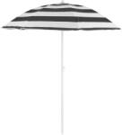 Strend Pro DALIA dönthető napernyő - fekete-fehér - 180cm (TC802572)