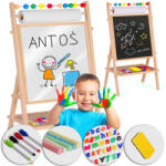 RicoKids Mágneses rajztábla, Ricokids, 80 x 40 x 28 cm, kétoldalas (mágneses és krétás tábla), forgatható, 20 m papírtekercs, abakusz (TE780200)