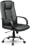 Sofotel Irodai szék, Sofotel EG-221, fekete, 45-55 cm ülésmagasság, 106-116 cm, műbőr kárpit, Tilt hintamechanika, krómozott talp, gumírozott kerekek (TE2210)