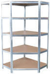 Strend Pro 5 polcos fém/MDF sarok műhelypolc, 180 x 90 x 40 cm, teherbírás: 150 kg/polc (TC2212757)