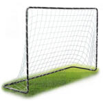 Neo-Sport Futballkapu, Neo-Sport NS-492, 183 x 122 x 61 cm, fekete keret, fehér PE háló, fém váz, időjárásálló, 4 db rögzítő, könnyű kivitel, szerszám nélkül szerelhető (TE1492)