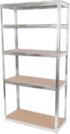 Strend Pro 5 polcos fém/MDF műhelypolc, 180 x 90 x 40 cm, teherbírás: 175 kg/polc (TC2212302)
