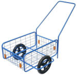  Kétkerekű kocsi, RDV 6 / Rapid 6, kék, 61, 8 x 41, 8 x 23, 2 cm, 80 kg teherbírás, 29 cm tömör kerekek, kivehető fogantyú, acélcső váz (TC217991)
