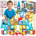 RicoKids Mágneses építőjáték készlet, , Ricokids RK-768, oktató, készségfejlesztő, mágneses elemek, toronyépítéshez (TE776800)