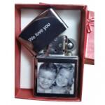 Bricheta Personalizata Stil Zippo cu Poza si Text Fata Verso Bricheta
