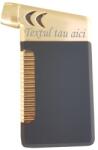  Bricheta Metal Antivant, Neagra, Gravata cu Textul Tau, G5 Bricheta