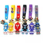  Breloc Anime Sonic - Figura 3D din Cauciuc, Model Dragut, Tip Arici, 6 cm - Culoare: Galben