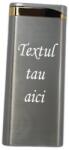 Bricheta Personalizata Argintie, Antivant, Gravata cu Textul Tau, E3 Bricheta